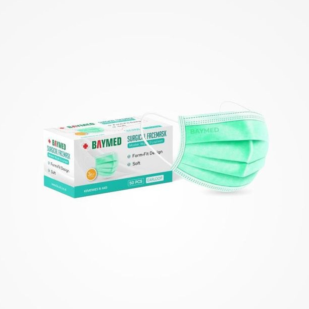 MASKER EARLOOP/MASKER TELINGA/MASKER HIJAB BAYMED 50'S