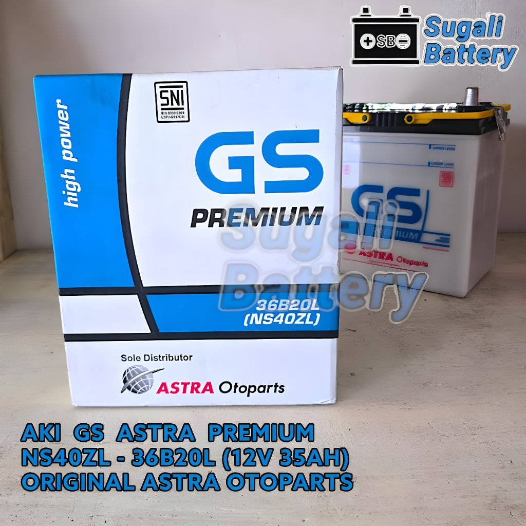 Aki Mobil Toyota Calya, Avanza New, Raize Aki GS ASTRA NS40ZL Premium Aki Basah 35Ah ORIGINAL GS AST
