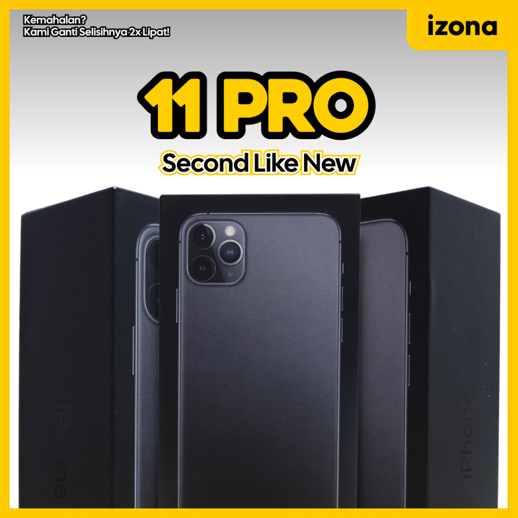 IPHONE 11 PRO 64GB 256GB 512GB SECOND INTER EX RESMI FULLSET LIKE NEW IZONA