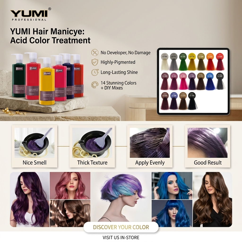 YUMI HAIR COLOR PEWARNA RAMBUT MANICURE YUMI TANPA CAMPURAN YUMI HAIR COLOR CAT RAMBUT 500 ML