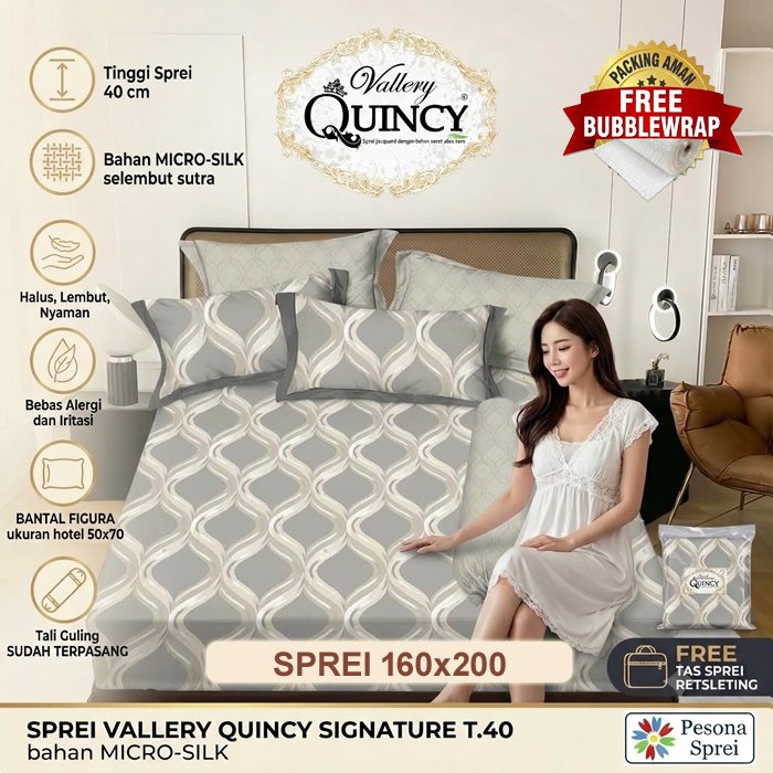 SPREI VALLERY 160x200 TINGGI 40 / SPREI VALLERY QUEEN / SPREI VALLERY SIGNATURE 160x200