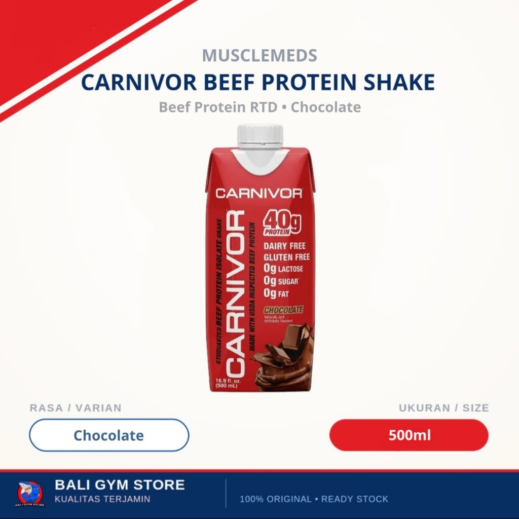Musclemeds Carnivor Beef PROTEIN SHAKE 500ML Minuman Protein Chocolate