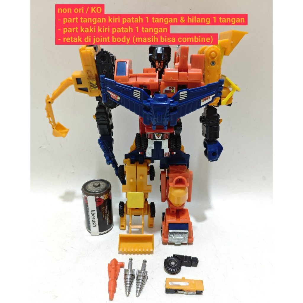 Junk vintage k o transformers diaclone g1 devastator constructicon decepticon combiner deformation r