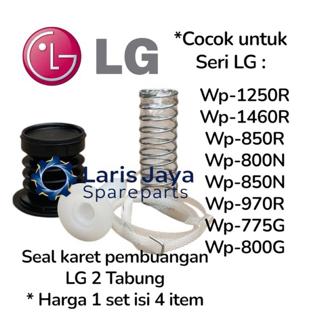Seal karet pembuangan mesin cuci LG 2 tabung WP-700N WP-700R WP-800N WP-850N WP-1460R WP-1060R WP-80