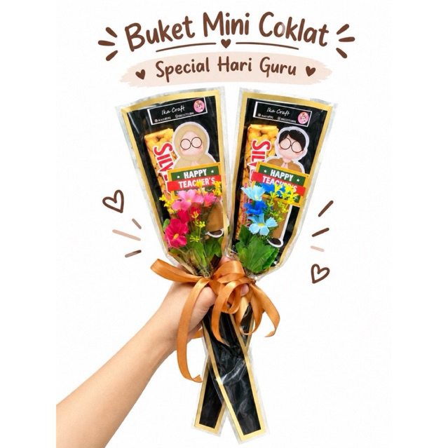 BUKET GURU MINI COKLAT| Buket mini wisuda buket wisuda coklat | buket hari guru | buket guru cokat