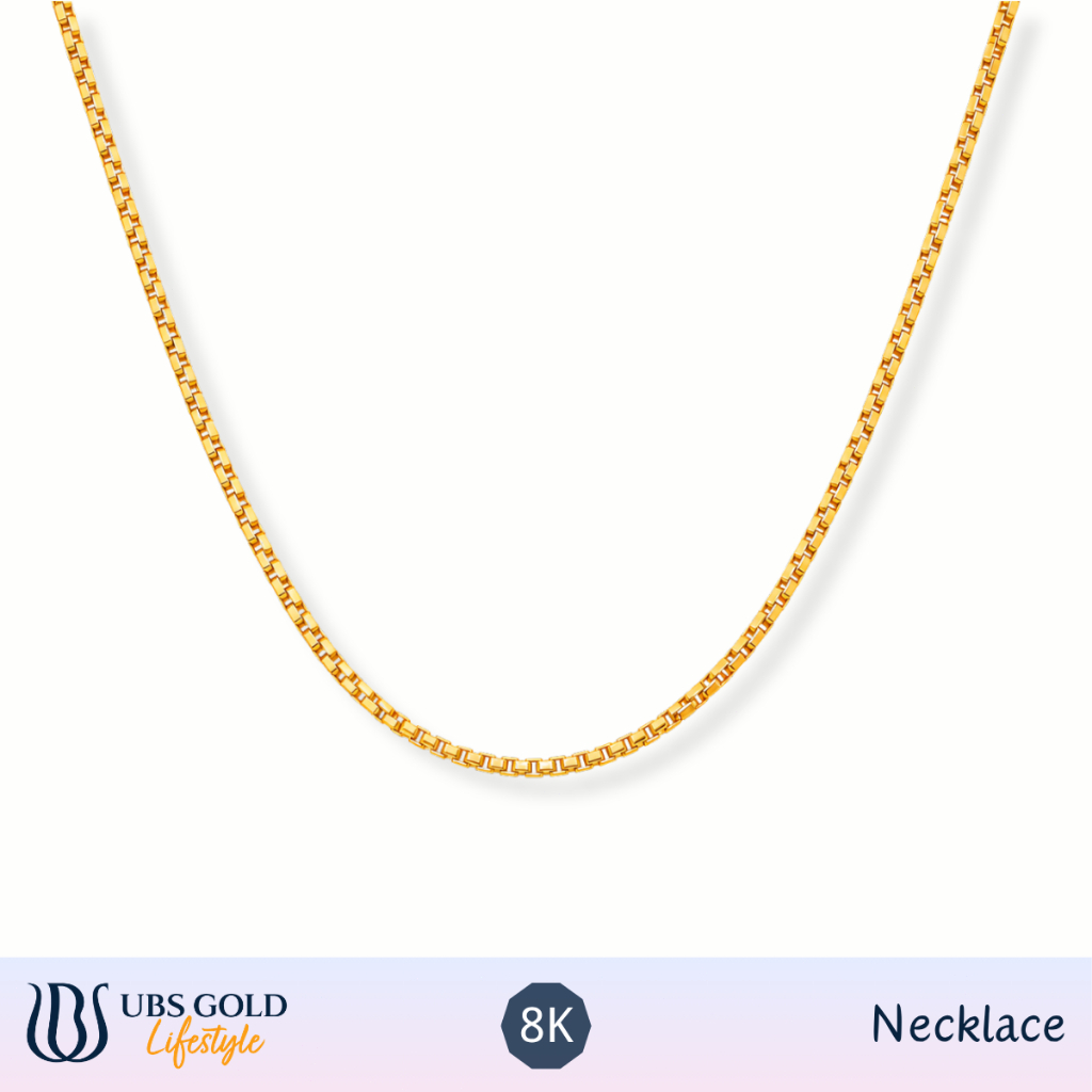 UBS Gold - Kalung Emas - 8K - Model Pasir Tipis Perhiasan Wanita Elegan Hadiah Seri Kasandra