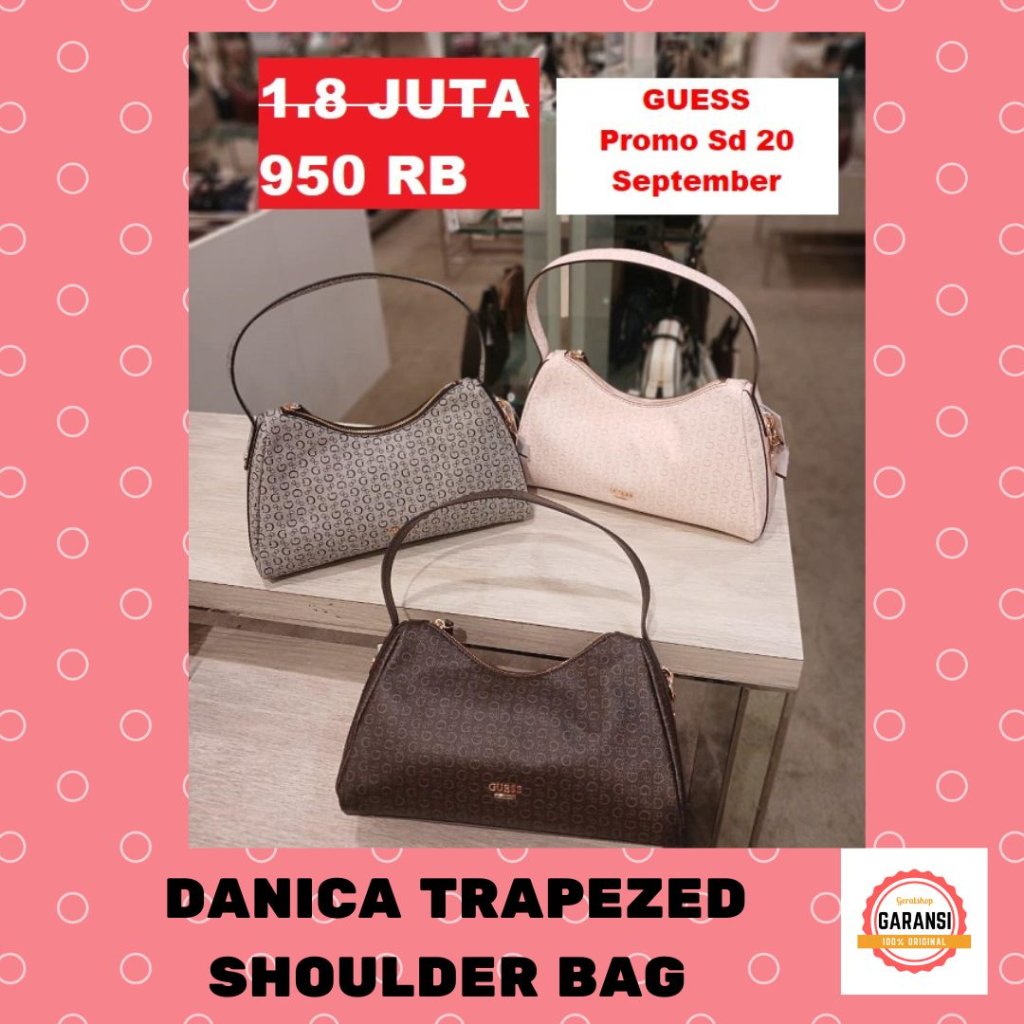 Tas shoulder bag guess import Wanita 100% ORIGINAL store seri LITTLE BAY RAFFIA