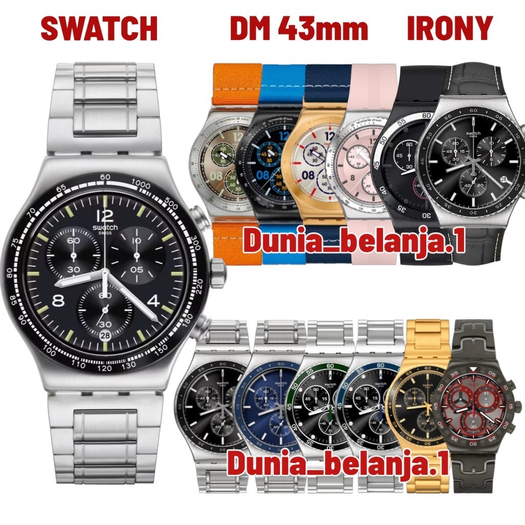 Original 100% Jam Tangan SWATCH Irony DM 43MM Garansi Resmi 2 Tahun YVB100 YVB413 YVG418G YVG419 YVM