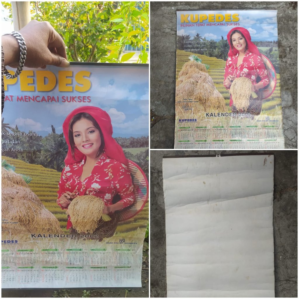 [ 1 LEMBAR ] KOLEKSI KALENDER DINDING JADUL TAHUN 2002