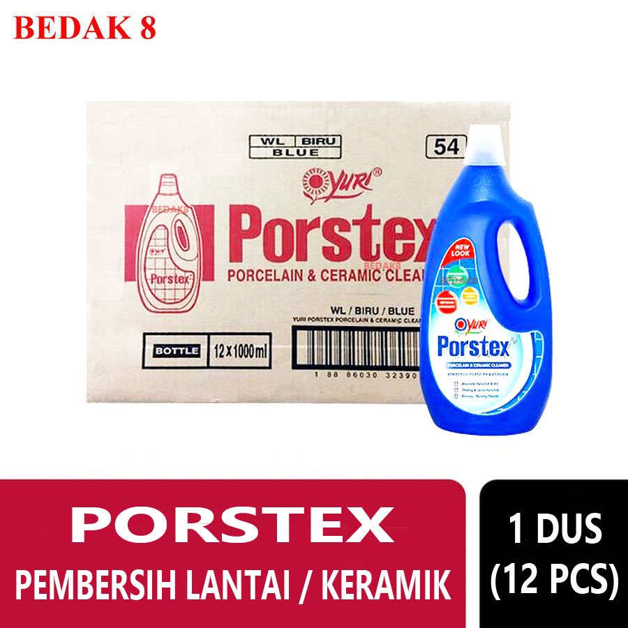 [1 DUS = 12 PCS] PORSTEX Pembersih Lantai/Keramik 1000 mL