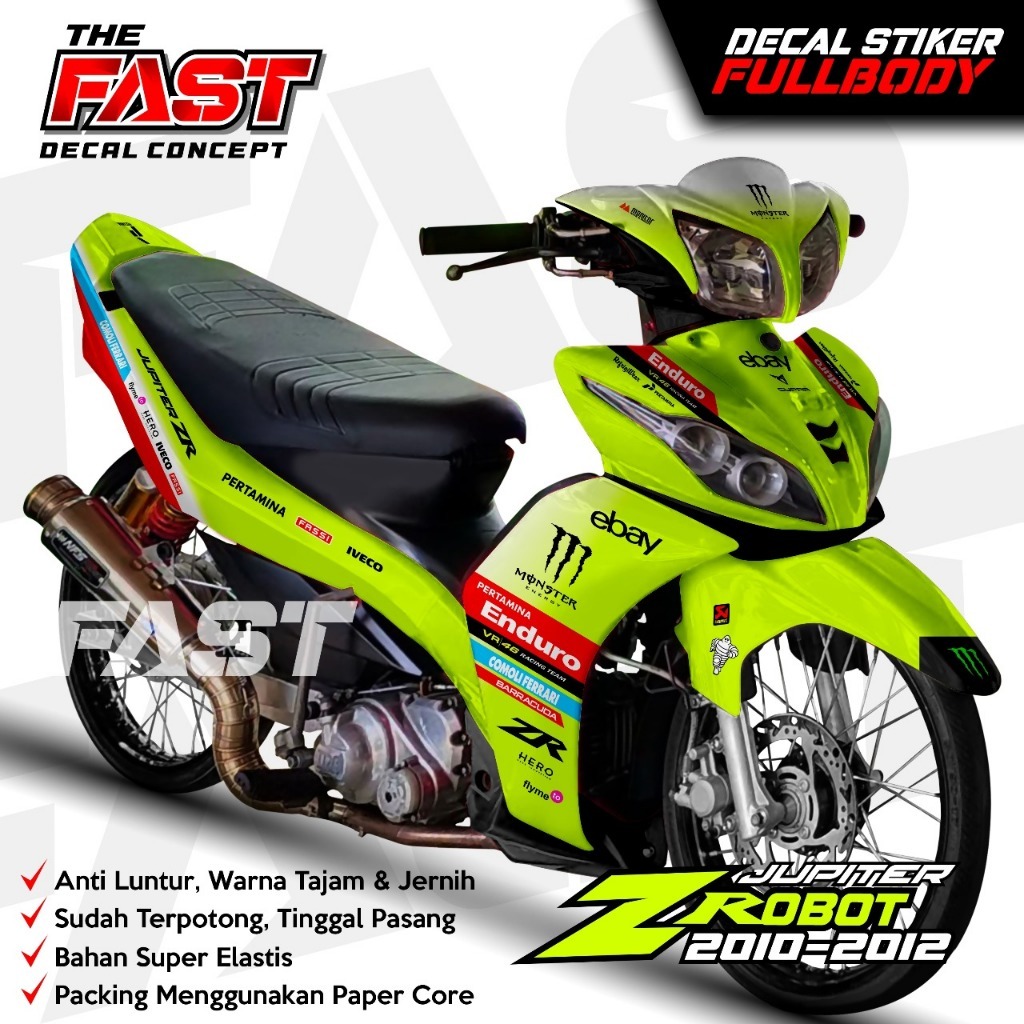Decal Jupiter Z Robot 2010 Fullbody / Stiker Variasi enduro Jupiter Z Robot 2012 / Decal Yamaha Jupi
