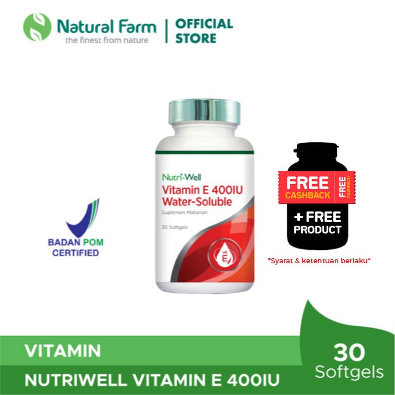 Nutriwell Vitamin E 400 IU Water Soluble - 30 Softgels