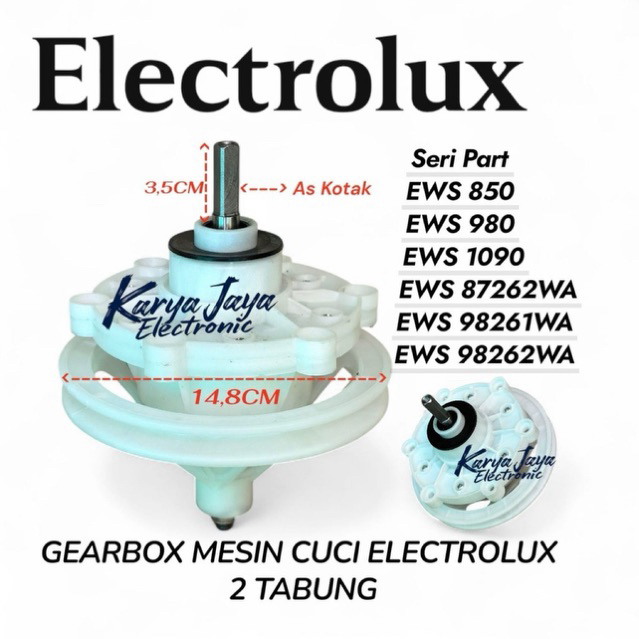 GEARBOX MESIN CUCI ELECTROLUX EWS98262WA EWS98261WA EWS87262 EWS1090 EWS850 EWS980 / GIRBOX MESIN CU