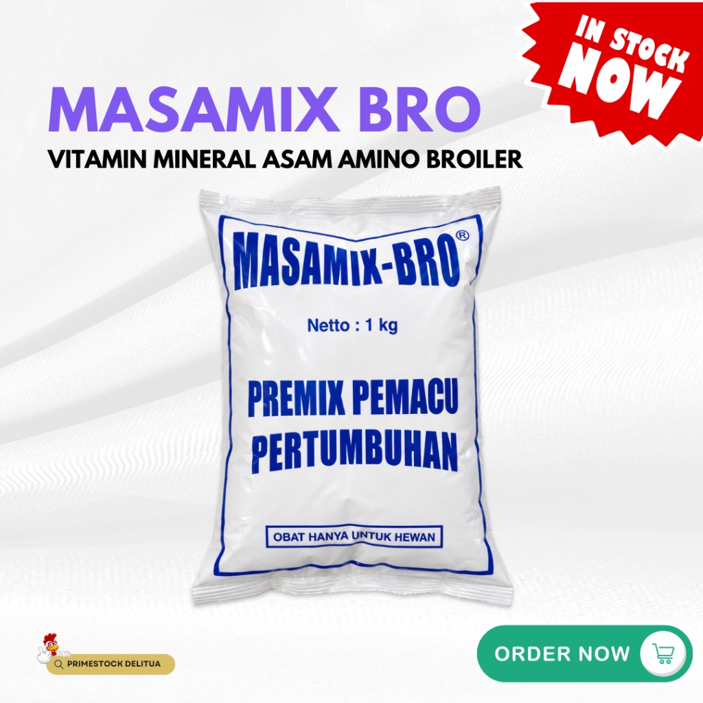 Masamix Bro - Premix Nutrisi Pemacu Pertumbuhan untuk Ayam Pedaging 1KG