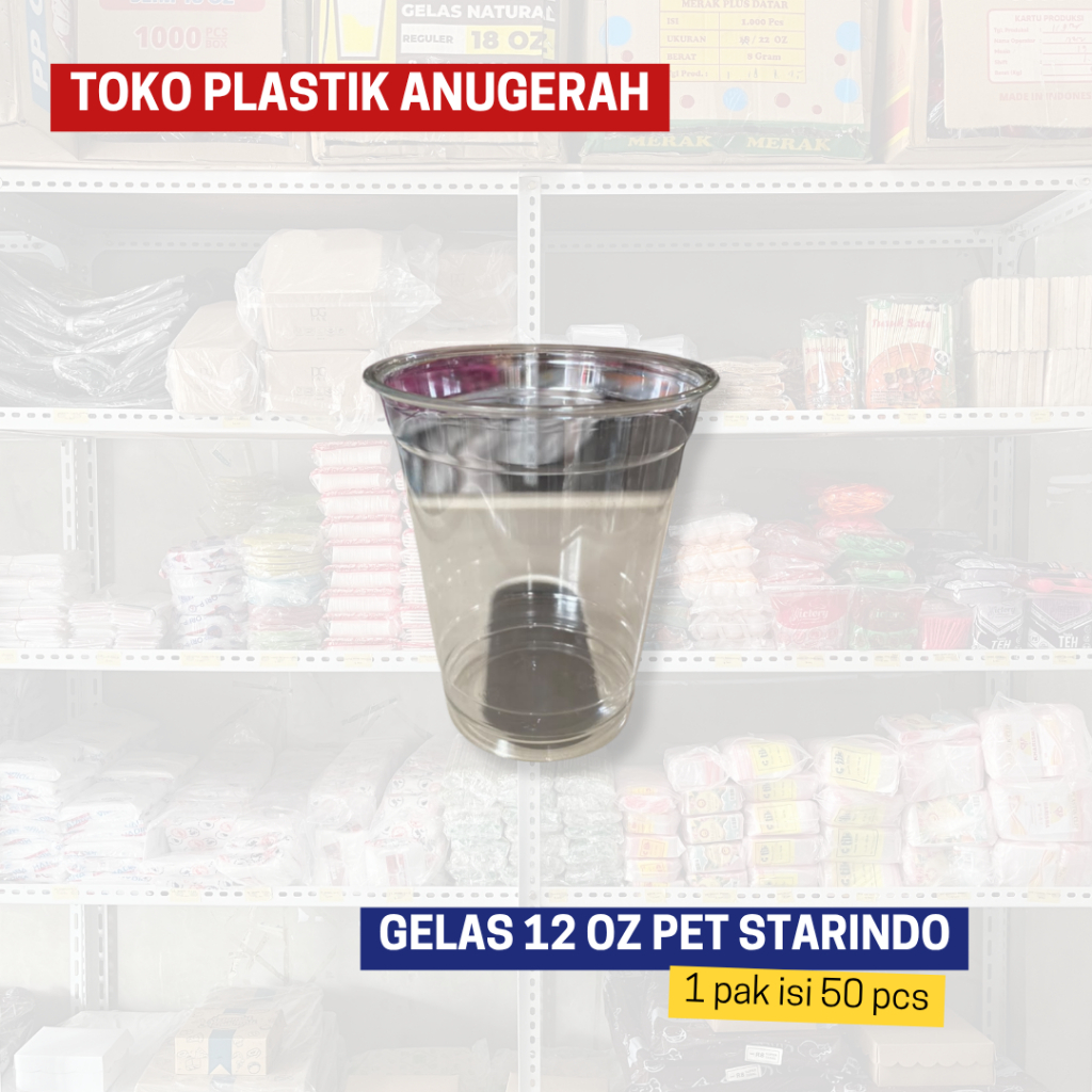GELAS 12 OZ PET STARINDO
