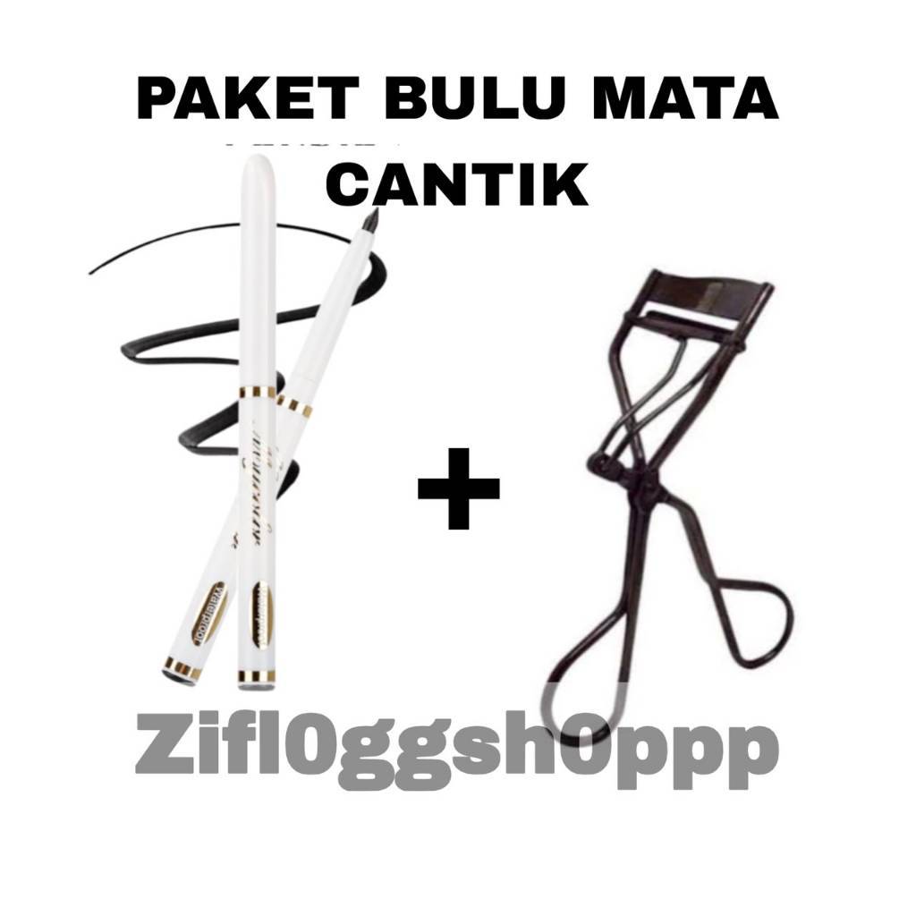 Paket 2in1 Penjepit bulu mata & Eyeliner Hitam - Zifl0ggsh0ppp