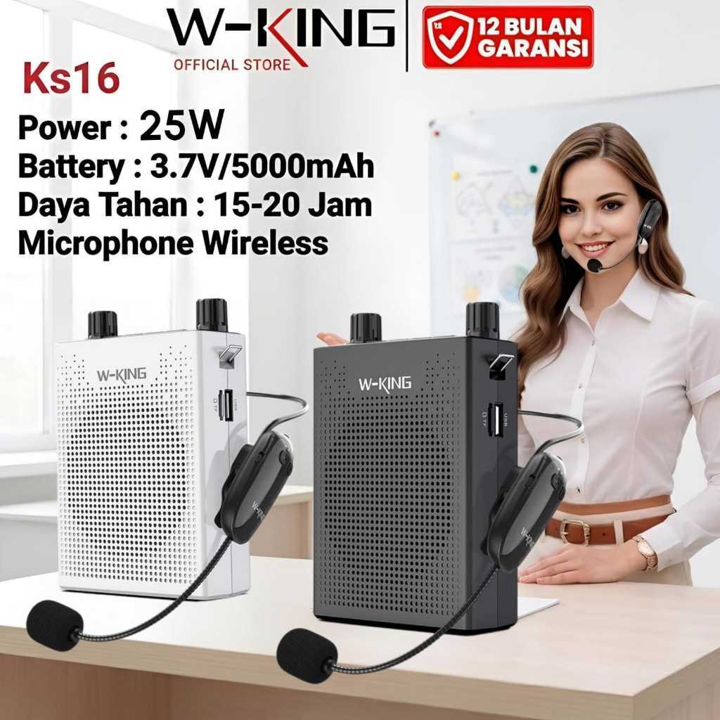Wking Speaker Bluetooth Pinggang Pengeras suara KS16 Guru Seminar Tour guide Coach Jualan Seminar