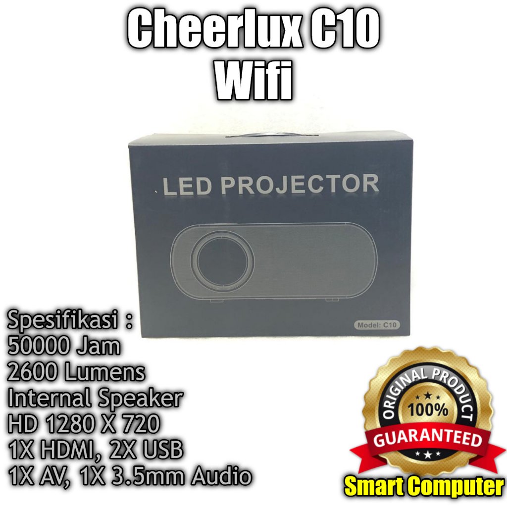 CHEERLUX C10 – Mini LED Projector Portable