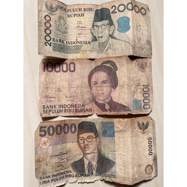 Uang Kuno 10000 20000 50000 Tahun 1998 & 1999