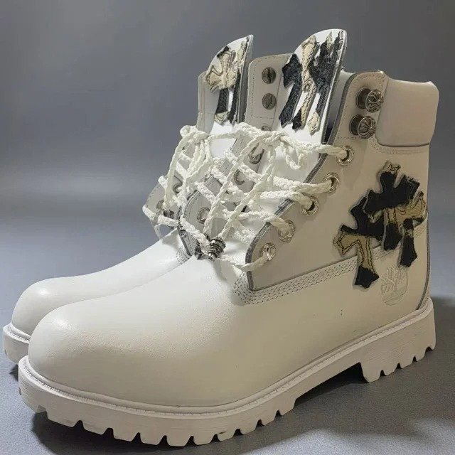 CH Custom x Timberland Boots - White