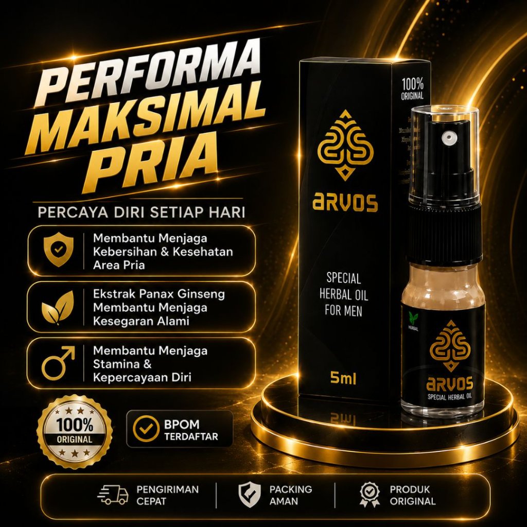 Arvos Spray Minyak Pijat Obat Kuat Pria Tahan