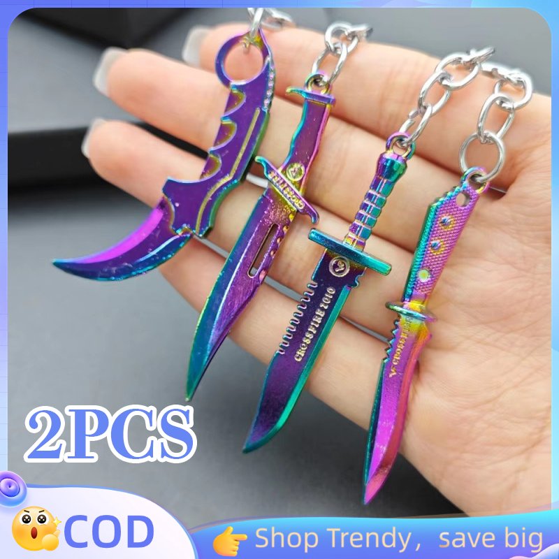 Isi2 Keychain Karambit Gantungan Kunci Pisau Mini Hiasan Tas Ransel Gantungan Kunci Logam menarik un