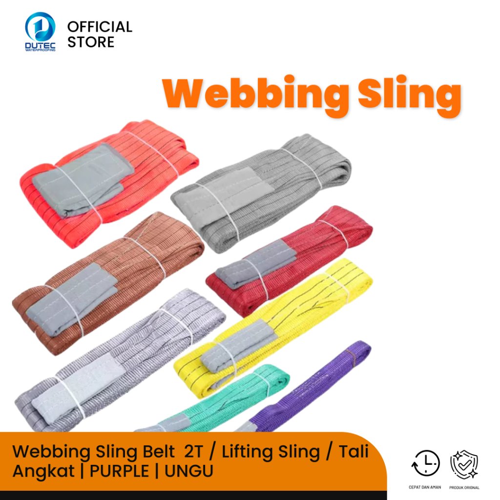 Webbing Sling 2T/ Tali Sling Angkat Barang Webbing Sling Belt