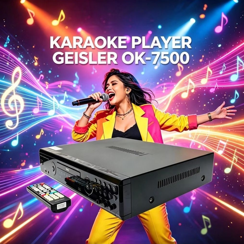 DVD Karaoke Geisler OK 7500 Original 2TB HDMI BONUS Microphone SHURE BETA 58A