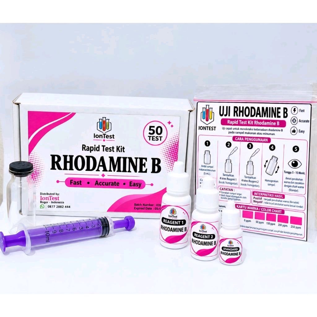 Test Kit Rhodamine B / Rapid test kit uji Rhodamin B