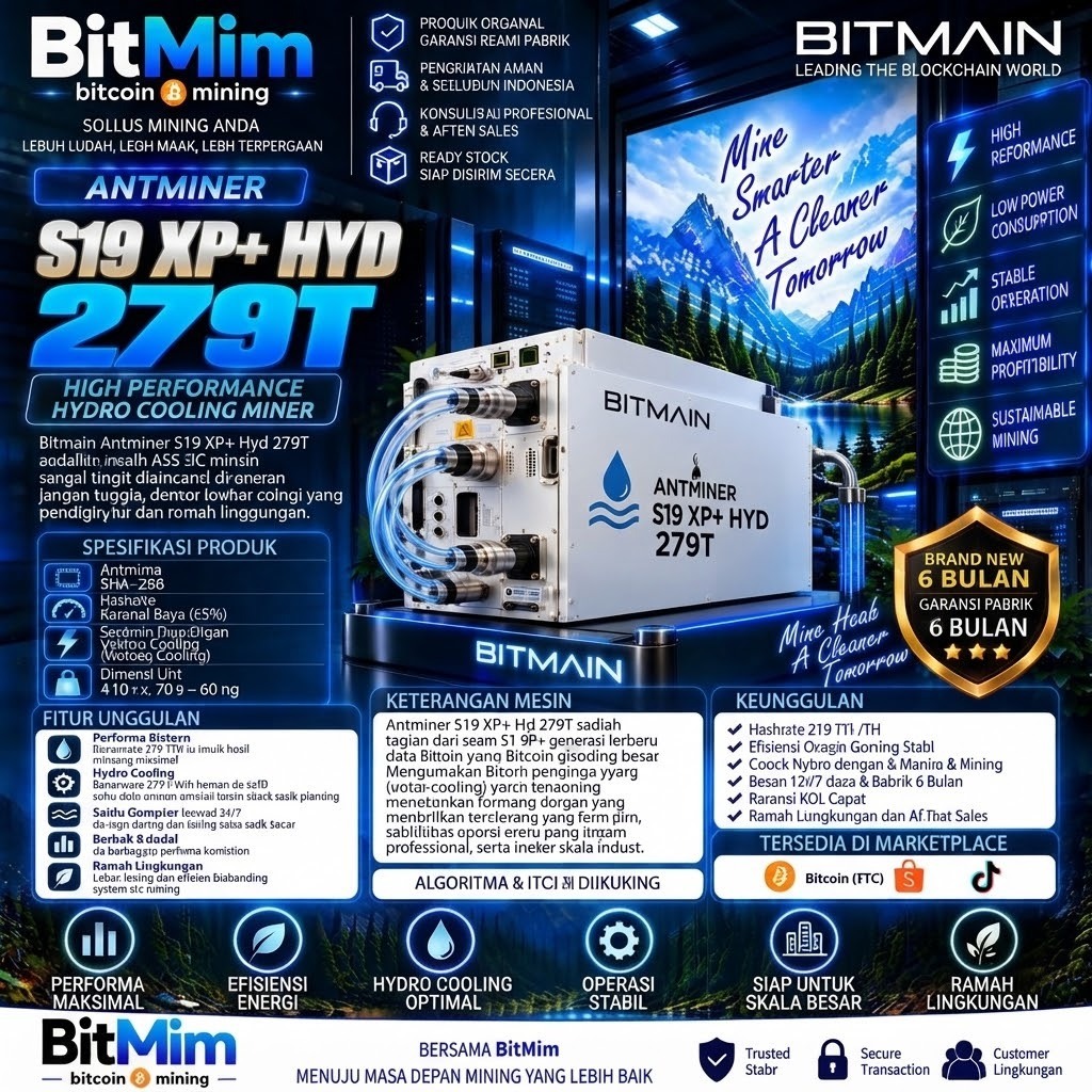 Bitmain Antminer S19 XP Hydro (279 TH/s)