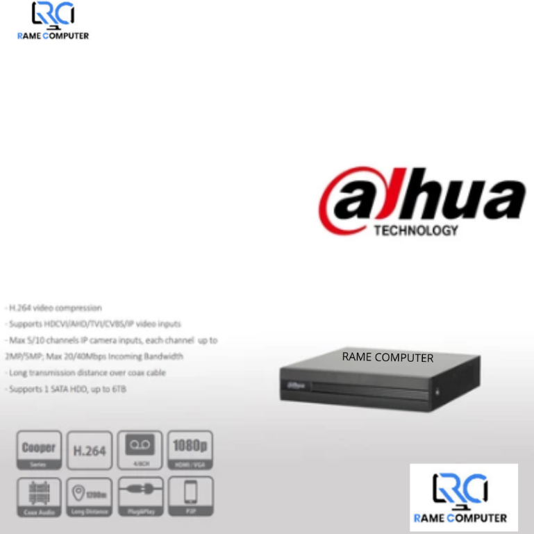 Dahua XVR1B04-I/T Perekam CCTV 4 Channel Cooper WizSense DVR XVR 1B04-I/T