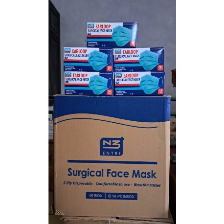 Masker Cantol / Masker Earloop 3Ply  N3 - 1 karton isi 40 Box