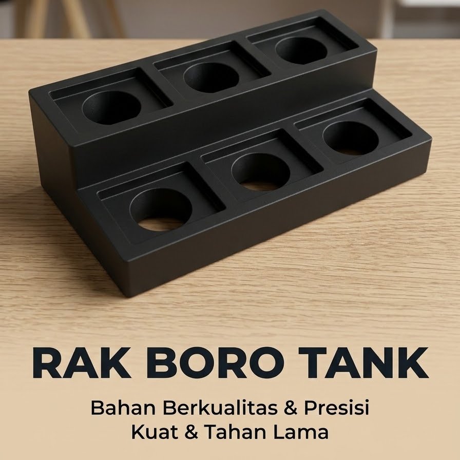 rak susun dudukan untuk boro tank 6 lubang