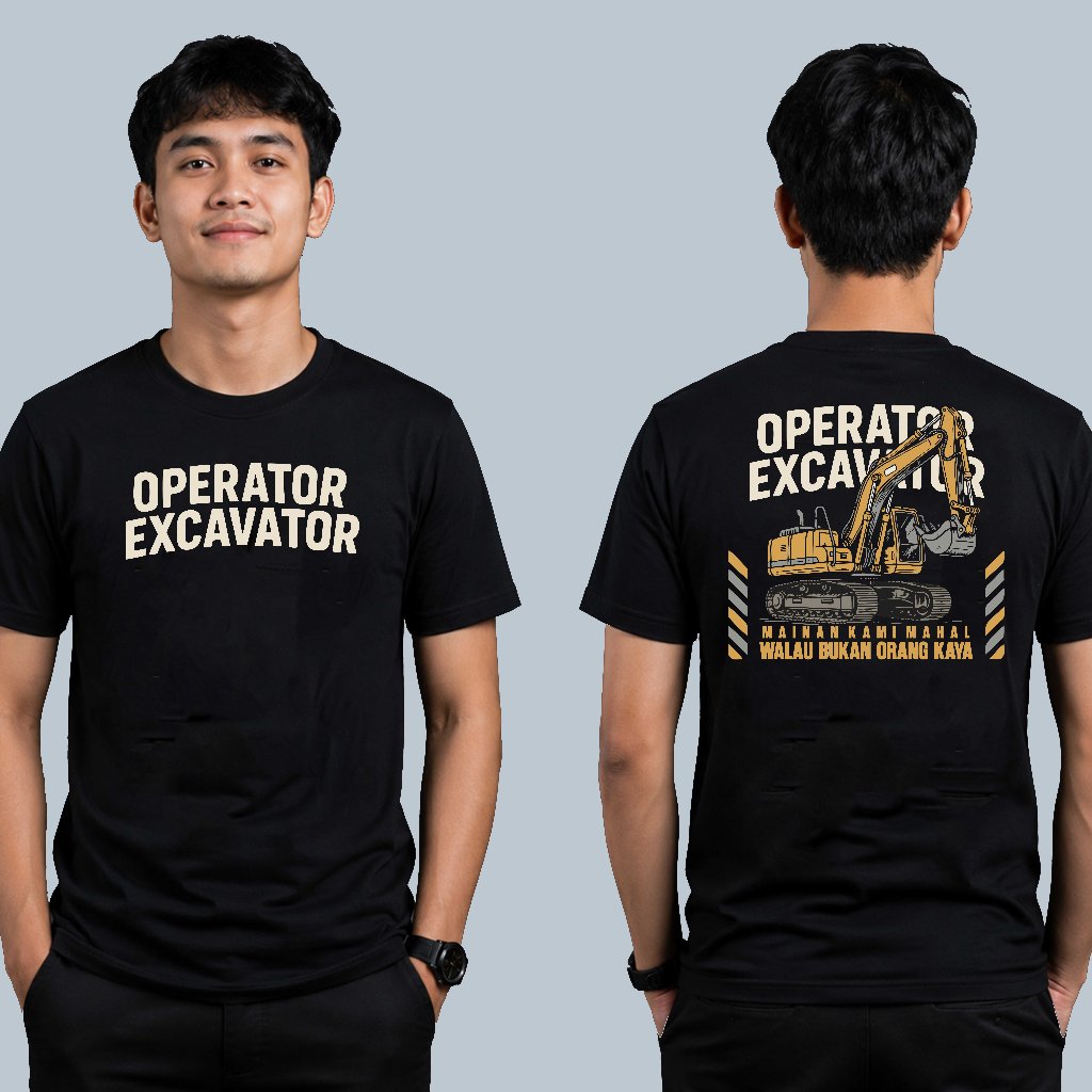 Kaos Operator Excavator Mainan Kami Mahal | Excavator Operator Kaos Lengan Pendek