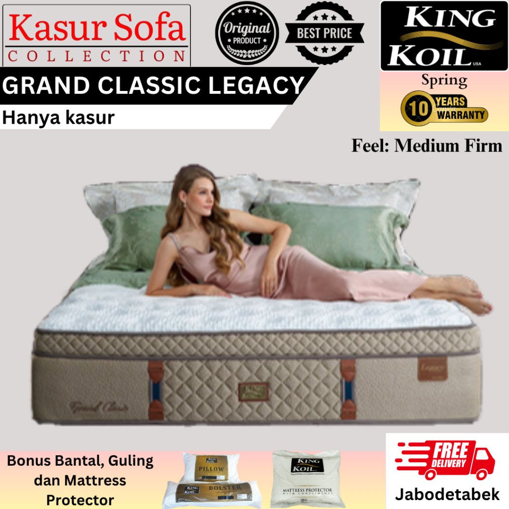 King Koil Grand Classic Legacy (Hanya Kasur)/Matrass/Mattress/Springbed KingKoil (Medium Firm)