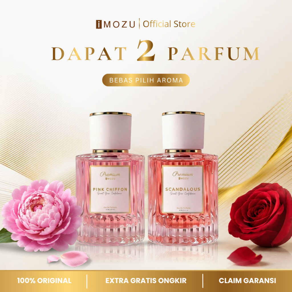 IMOZU - Parfum Wanita Tahan Lama Aroma Manis Segar Elegant Fruty Floral Dapat 2 Botol Bebas Pilih Varian Isi 30 ML