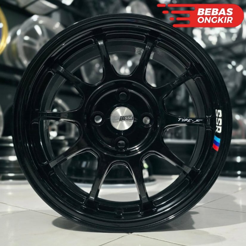 Velg Ring 15 Mobil Jazz Yaris Brio Swif Ignis Ssr Type F R15 Pcd 4x100 Lebar 6.5 et 40 Warna Black G