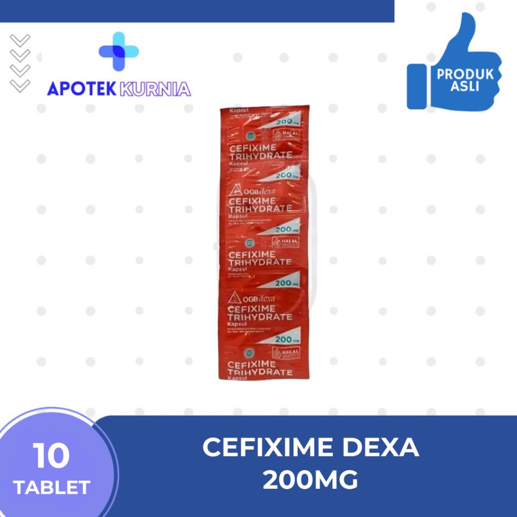 CEFIXIME GENERIK DEXA 200 MG 1 STRIP @ 10 KAPSUL