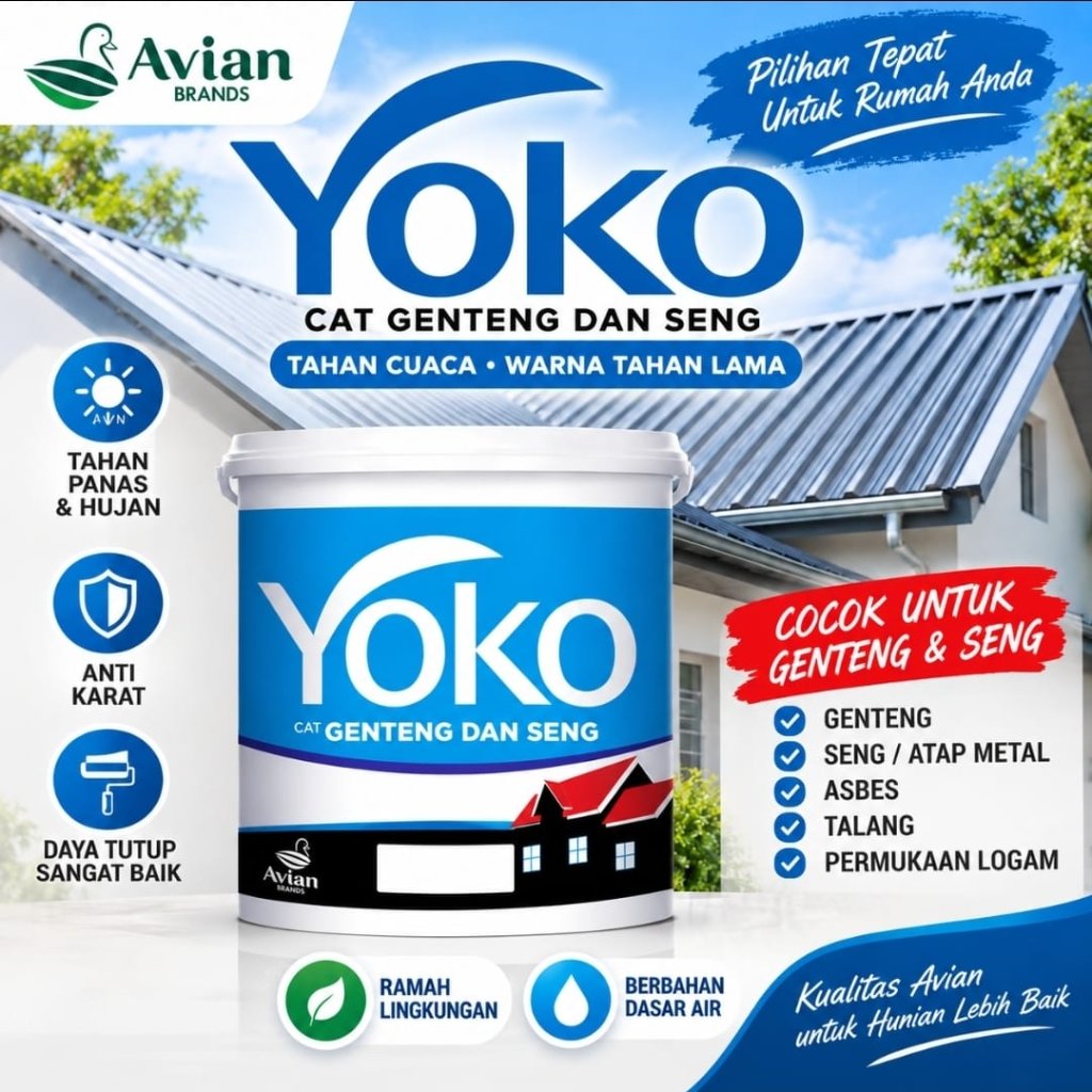 CAT GENTENG SENG SPANDEK ASBES BETON TEMBOK TALANG GALVANIS YOKO 4KG