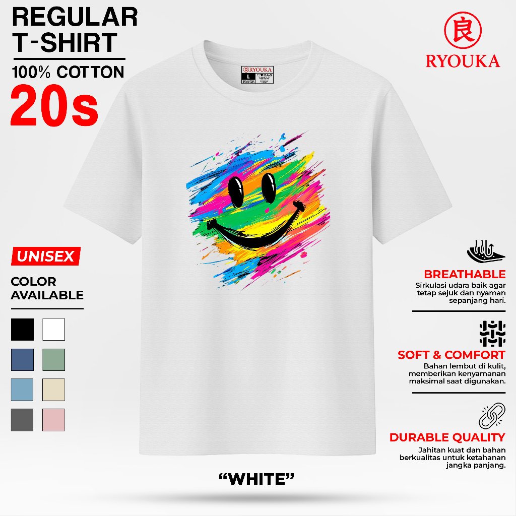 Ryouka Kaos - Kaos Pria - Kaos Pria Distro Original 100% - Baju Kaos Pria - Baju - Baju Pria - Baju 