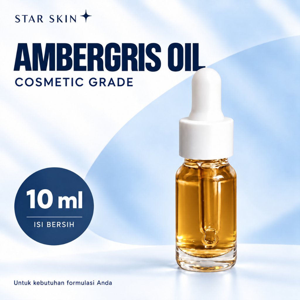 Ambergris Essential Oil 10ml Minyak Essensial Ambergris Original Pewangi, Aroma Musky Eksotis, Menen