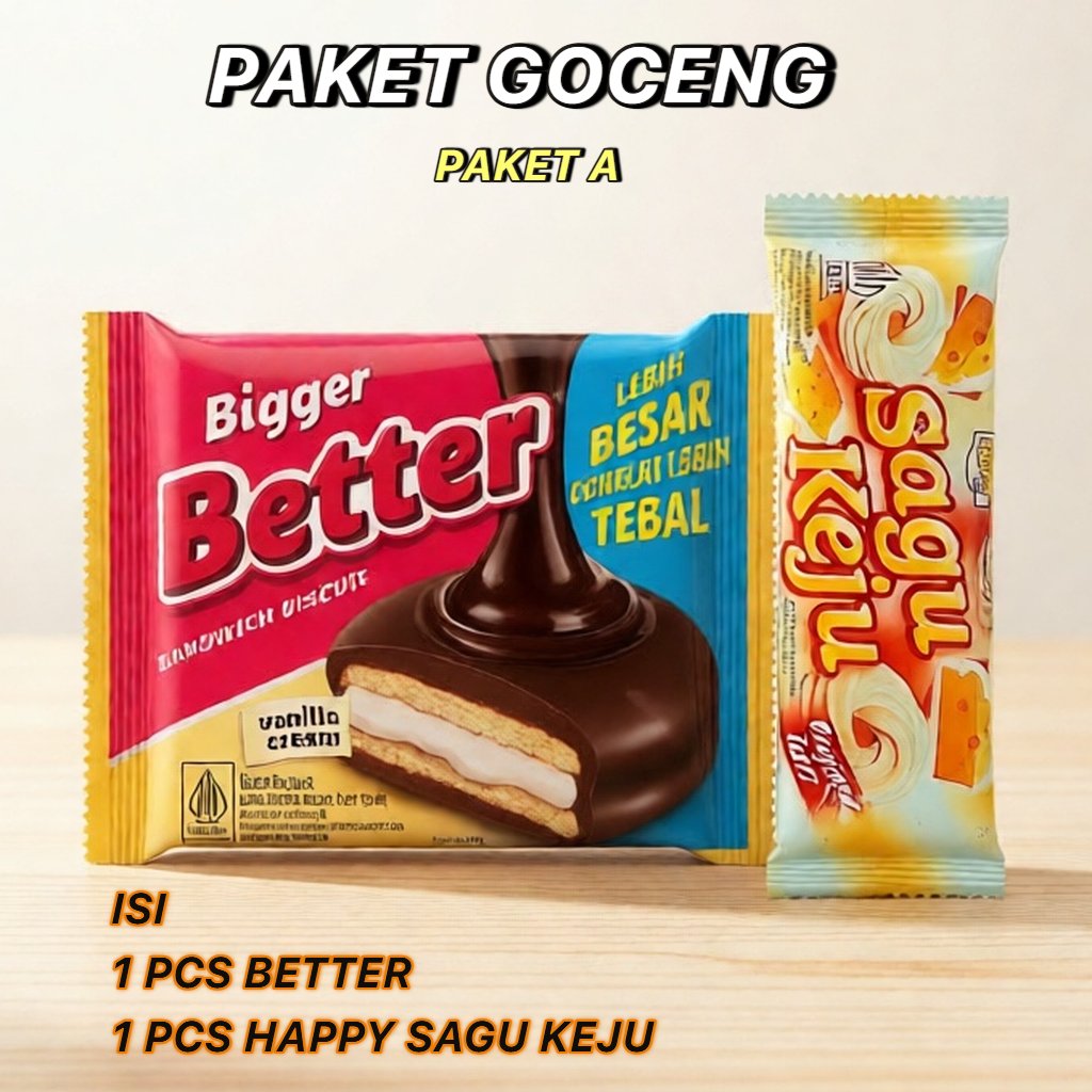 PROMO Paket GOCENG A Makanan Instant Instan Ringan Cemilan Chocolate Cokelat Keju Cheese Sagu Better
