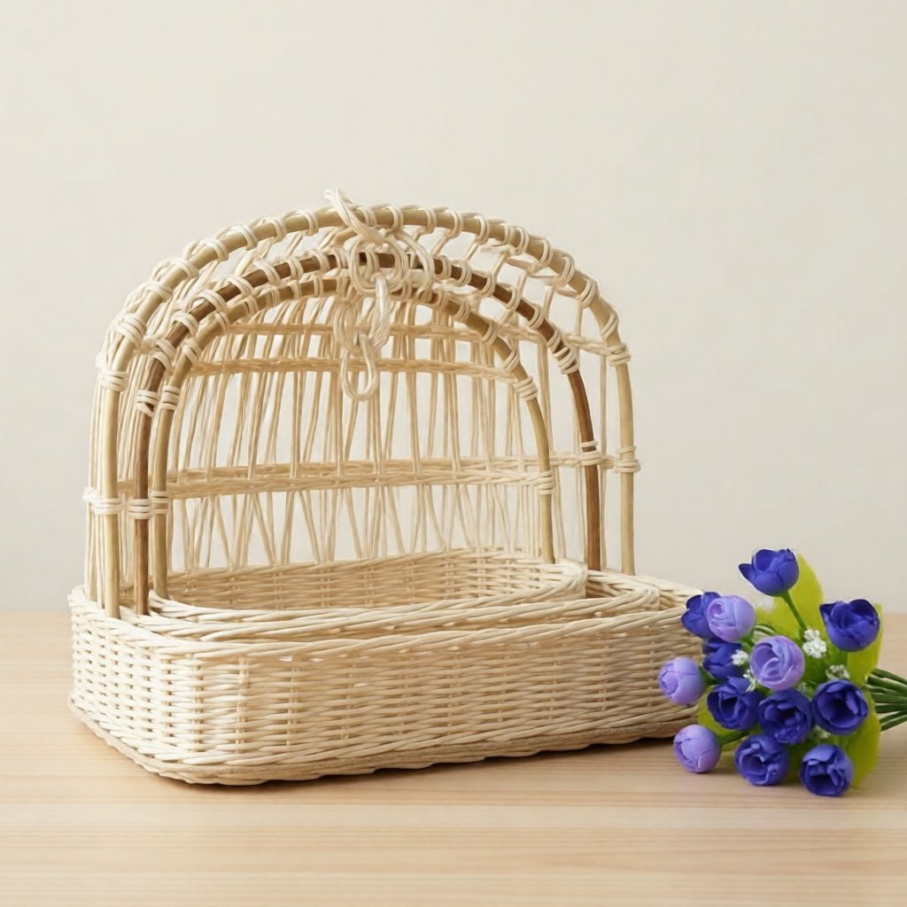keranjang rotan ayunan kotak hantaran isi 3