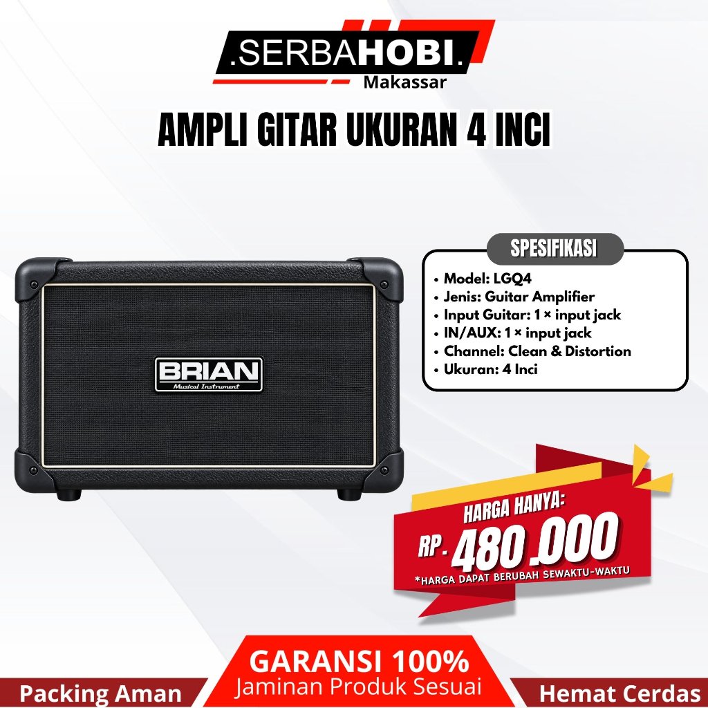 Ampli Gitar Ukuran 4 Inci With Efek Distorsi