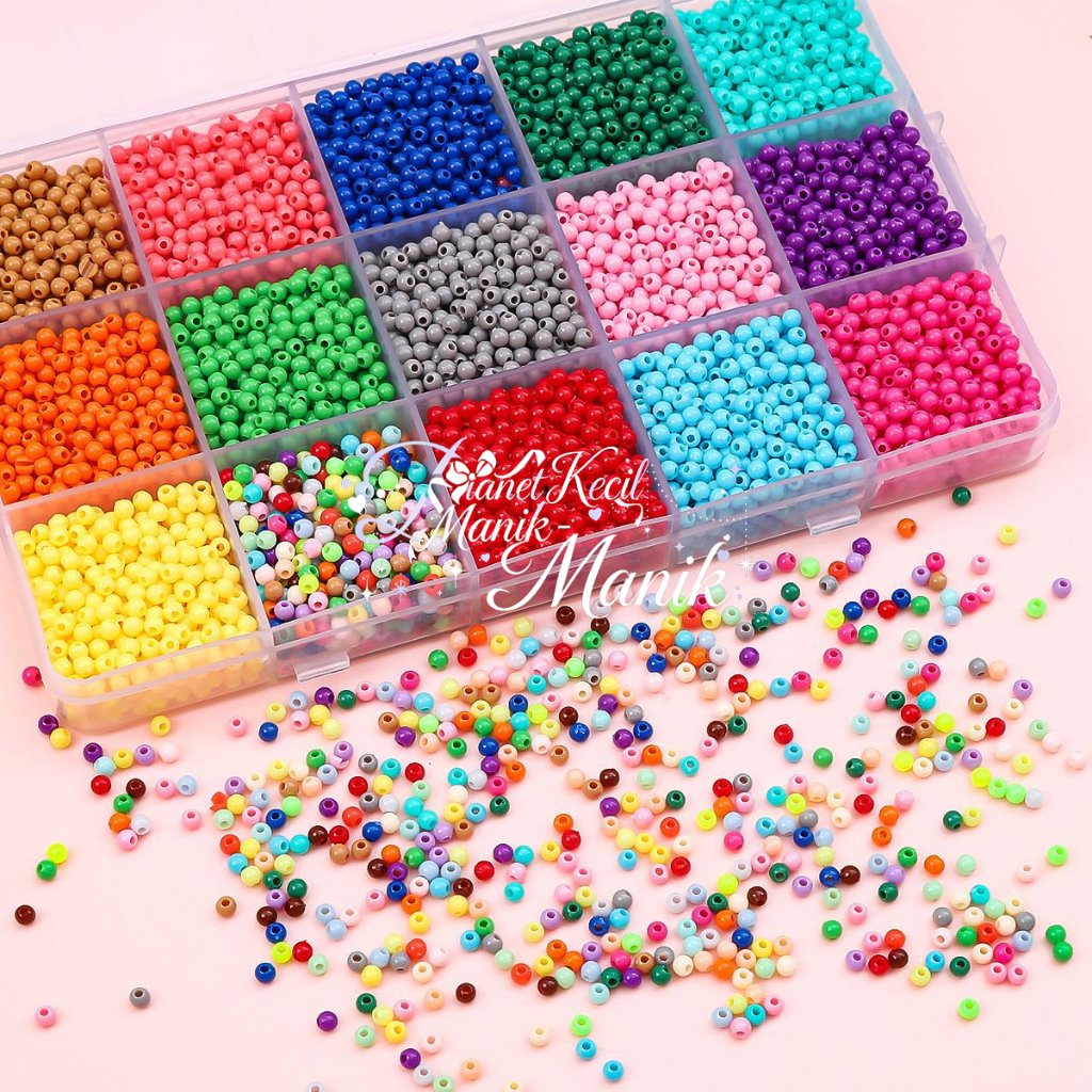 Hobi & Koleksi Hobi & Koleksi Lainnya Manik Susu Bulat Akrilik Kapur Pastel 3mm Warna Beragam Bahan 