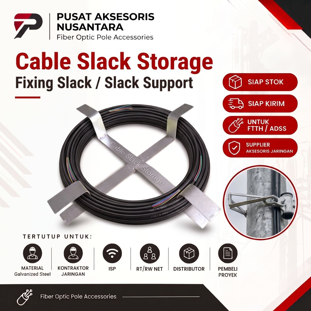 Cable Slack Storage / Slack Storage Bracket – Tempat Gulung Kabel Fiber Optik