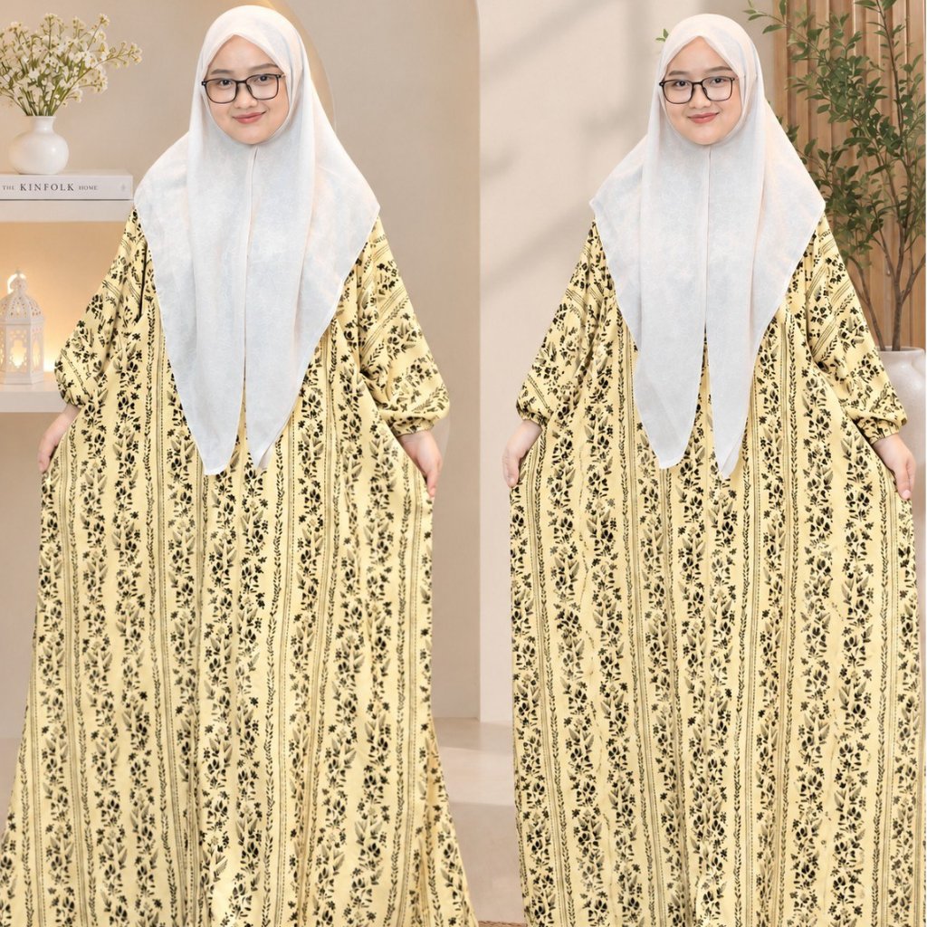 Gamis Kaftan Rayon Zehra Arabella Adem Jumbo Busui Daster Kaftan Rayon Premium Busui Daster Kaftan