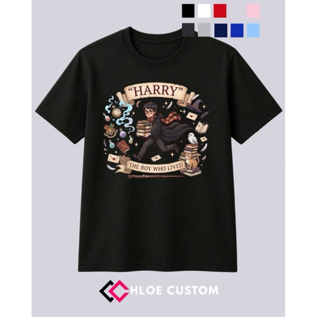Kaos Harry Potter desain Lucu , Kaos Harry Potter -  Harry Potter Art Size S - 3X