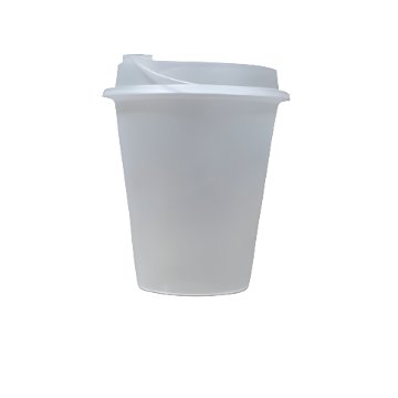 cup injection 12 Oz + lid sambung polos warna frosted/doff
