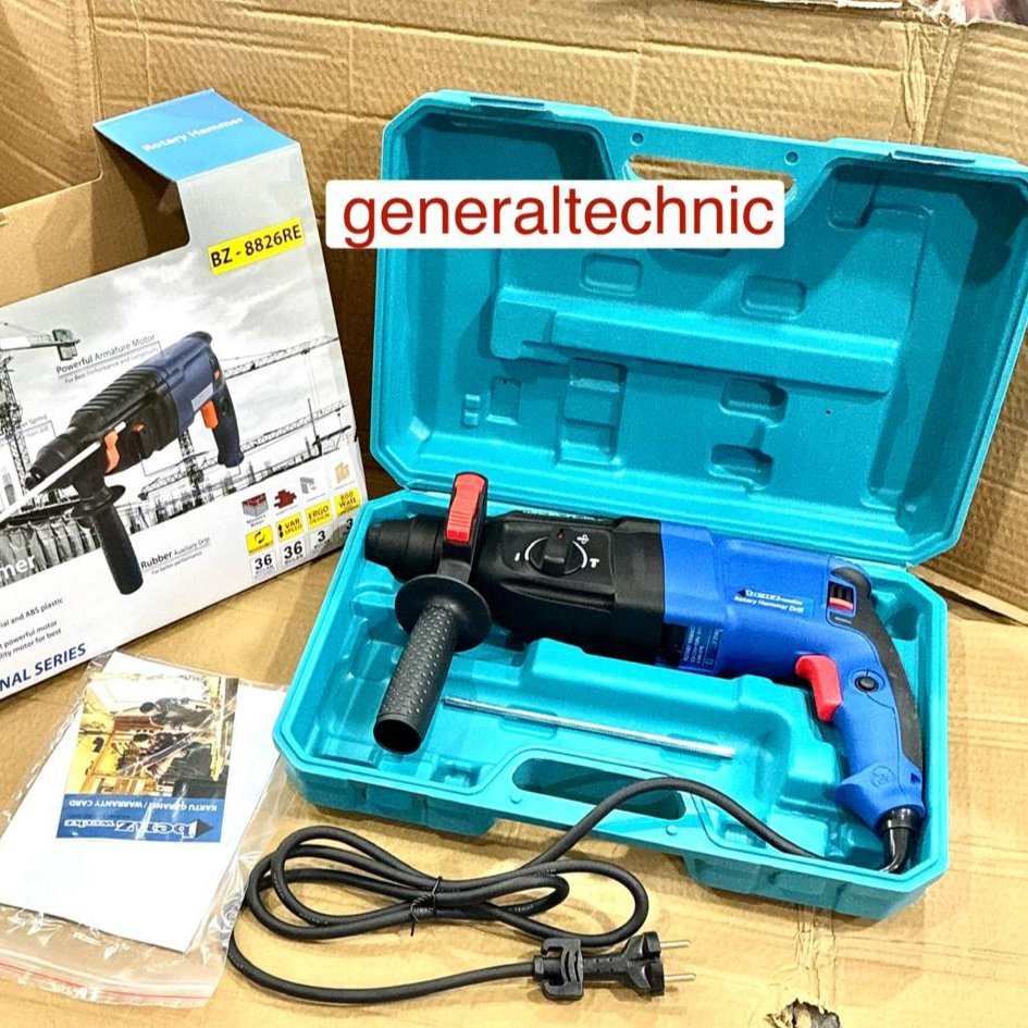 Mesin Bor Rotary Hammer Benz BZ8826RE - Bobok Beton Listrik 800Watt
